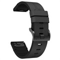 Bracelet Garmin Fenix 6/5/5 Plus en Cuir Véritable - Noir