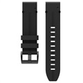 Bracelet Garmin Fenix 6/5/5 Plus en Cuir Véritable - Noir