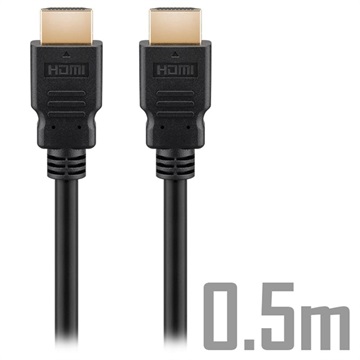 Câble HDMI 2.1 8K Ultra Haut Débit Goobay - 0.5m - Noir