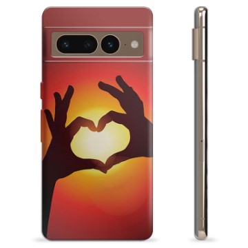 Coque Google Pixel 7 Pro en TPU - Silhouette de Coeur