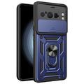 Coque Hybride Google Pixel 8 Pro à Anneau Rotatif avec Protection pour Appareil Photo - Bleue