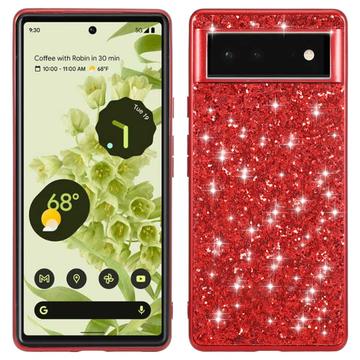 Coque Hybride Google Pixel 8a - Série Glitter - Rouge