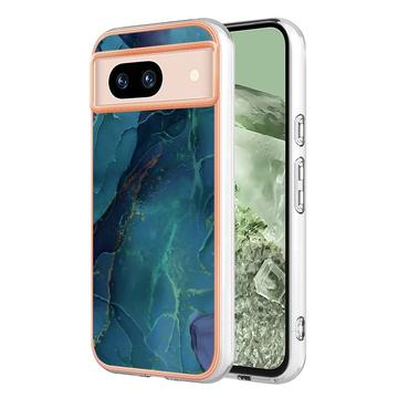 Coque Google Pixel 8a en TPU Marble Pattern Galvanisé IMD