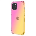 Coque iPhone 14 en TPU Antichoc Pente - Rose / Doré