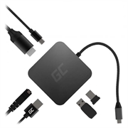 Adaptateur Hub USB-C 6-en-1 Green Cell - QC 4.0, PD, Samsung Dex, 4K