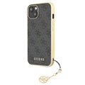 Coque Hybride iPhone 13 Guess 4G Charms Collection - Grise