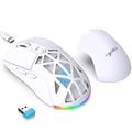 HXSJ T26 RGB Backlit Wireless Mouse / Souris Bluetooth 4800 DPI - Blanc