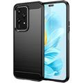 Coque Honor 200 Lite en TPU Brossé - Fibre de Carbone - Noire