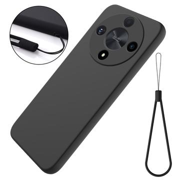 Coque Honor Magic6 Lite en Silicone Liquide - Noire