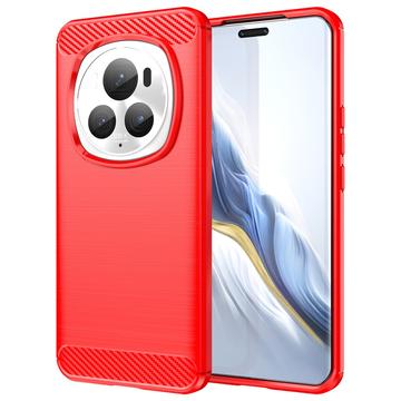 Coque Honor Magic6 Pro en TPU Brossé - Fibre de Carbone