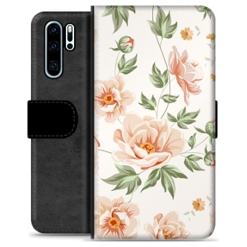 Étui Portefeuille Premium Huawei P30 Pro - Motif Floral