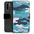 Étui Portefeuille Premium Huawei P30 Pro - Camouflage Bleu