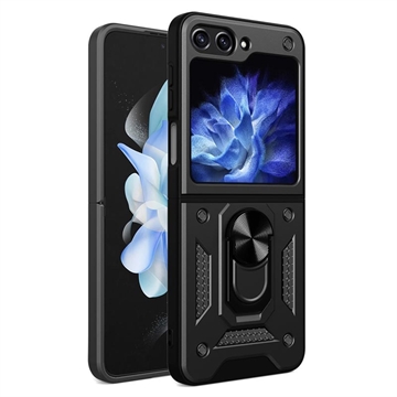 Coque Hybride Samsung Galaxy Z Flip6 avec Support Bague - Noire