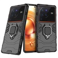 Coque Vivo X80 Pro Hybride avec Bague de Maintien - Noire