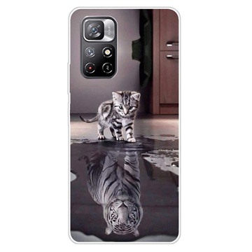 Coque Xiaomi Redmi Note 11 Pro/Note 11 Pro+ en TPU IMD - Chat et Tigre