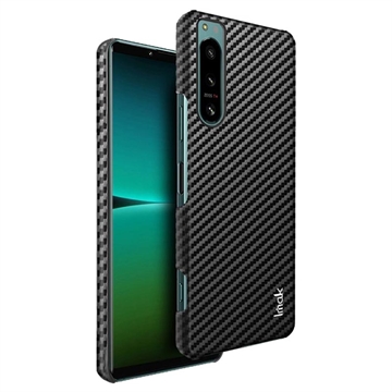 Coque Samsung Galaxy Z Fold4 5G Enduite Imak Ruiyi - Fibre de Carbone - Noire