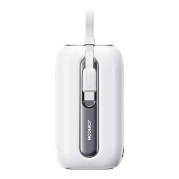 Joyroom JR-L012 Colorful 10000mAh Power Bank - Câble USB-C et Lightning, 22.5W - Blanc