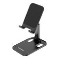 KAKUSIGA KSC-575 Support de téléphone de bureau Support de téléphone réglable pliable pour regarder, diffuser en direct - Noir