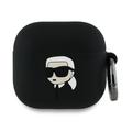 Étui AirPods 4 en Silicone Karl Lagerfeld Karl Head 3D - Noir