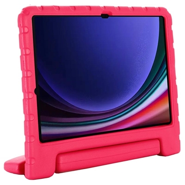 Coque Samsung Galaxy Tab S9 Antichoc Portative Pour Enfants - Rose Vif