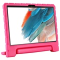 Coque Samsung Galaxy Tab A8 10.5 (2021) Antichoc Portative pour Enfants - Rose Vif