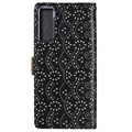 Étui Portefeuille Samsung Galaxy S21+ 5G Lace Pattern - Noir