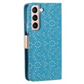 Étui Portefeuille Samsung Galaxy S22 5G Lace Pattern - Bleu