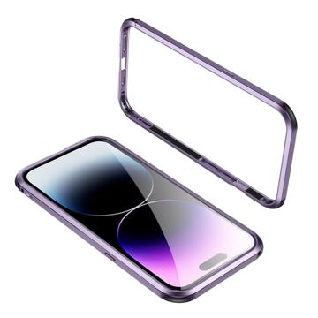 Le-Lock Series Bumper en Métal pour iPhone 14 Pro - Violet