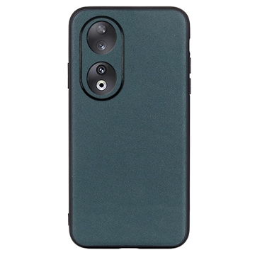 Coque Honor 90 en TPU Revêtue de Cuir - Verte