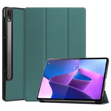 Étui à Rabat Smart Lenovo Tab P12 Pro - Série Tri-Fold - Vert