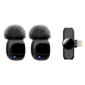 Lippa Pro Wireless Microphone with Lightning Connector - 2 Pcs. (Open Box - Bulk Satisfactory) - Black