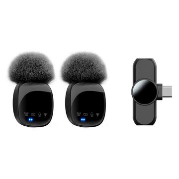 Lippa Pro Microphone sans fil avec USB-C - 2Pcs. - Noir