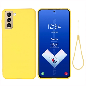 Coque Samsung Galaxy S21 FE 5G en Silicone Liquide - Jaune