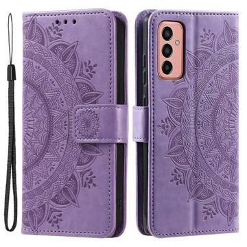 Étui Portefeuille Samsung Galaxy A14 Mandala Série - Violet