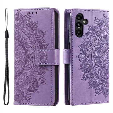 Étui Portefeuille Samsung Galaxy A34 5G Mandala Série - Violet