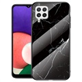 Coque Samsung Galaxy A22 4G en Verre Trempé Série Marble - Noire