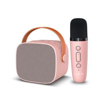 Maxlife MXKS-100 Enceinte Karaoké Bluetooth avec Microphone (Emballage ouvert - Satisfaisant Bulk) - Rose