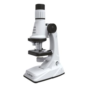 Maxlife MXMS-100 Microscope éducatif pour enfants - 200x/600x/1200x - Blanc