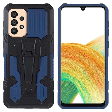 Coque Hybride Samsung Galaxy A33 5G MechWarrior Project - Bleue / Noire