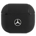 Coque AirPods 3 en Cuir Mercedes-Benz Electronic Line - Noire