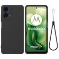 Coque Motorola Moto G04/G24 en Silicone Liquide - Noire