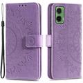 Étui Portefeuille Motorola Moto G35 Mandala Série - Violet