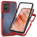 Coque Motorola Moto G55 - Série 360 Protection - Rouge / Claire