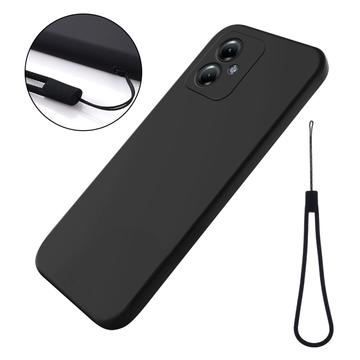 Coque Motorola Moto G64 en Silicone Liquide - Noire