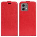 Étui à Rabat Vertical Motorola Moto G84 avec Porte-Cartes - Rouge