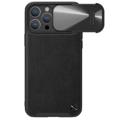 Coque iPhone 14 Pro Revêtue de Cuir Nillkin CamShield S - Noire