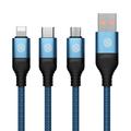 NILLKIN Swift Pro 3-in-1 Cable Nylon Braided USB to Type-C / iP / Micro Charging Cord