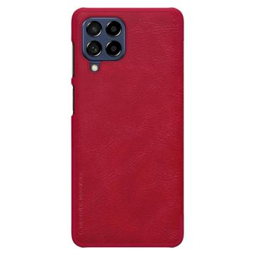 Étui à Rabat Samsung Galaxy M53 Série Nillkin Qin - Rouge