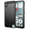 Coque Nothing CMF Phone 1 en TPU Brossé - Fibre de Carbone - Noire