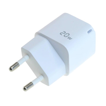 Chargeur OTB USB-C GaN 20W - Chargeur rapide compact Power Delivery PD - Blanc